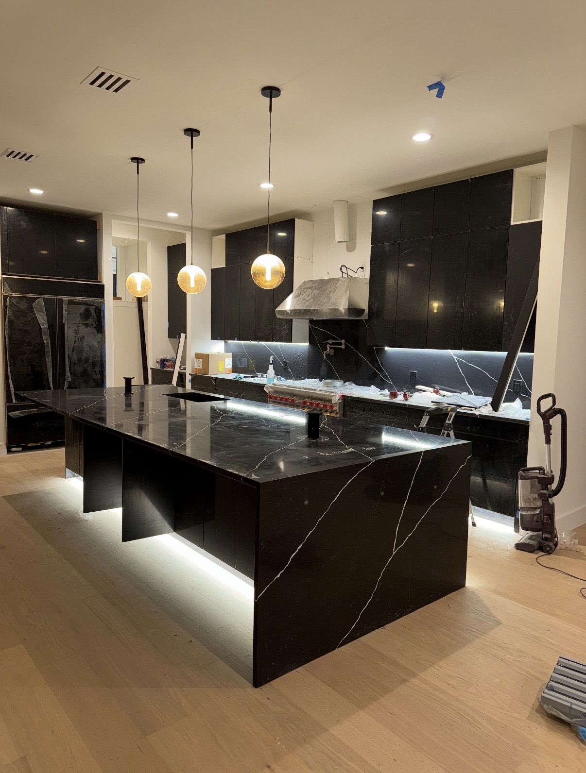 Luxury black kitchen remodel by Tyler ATX Remodeling